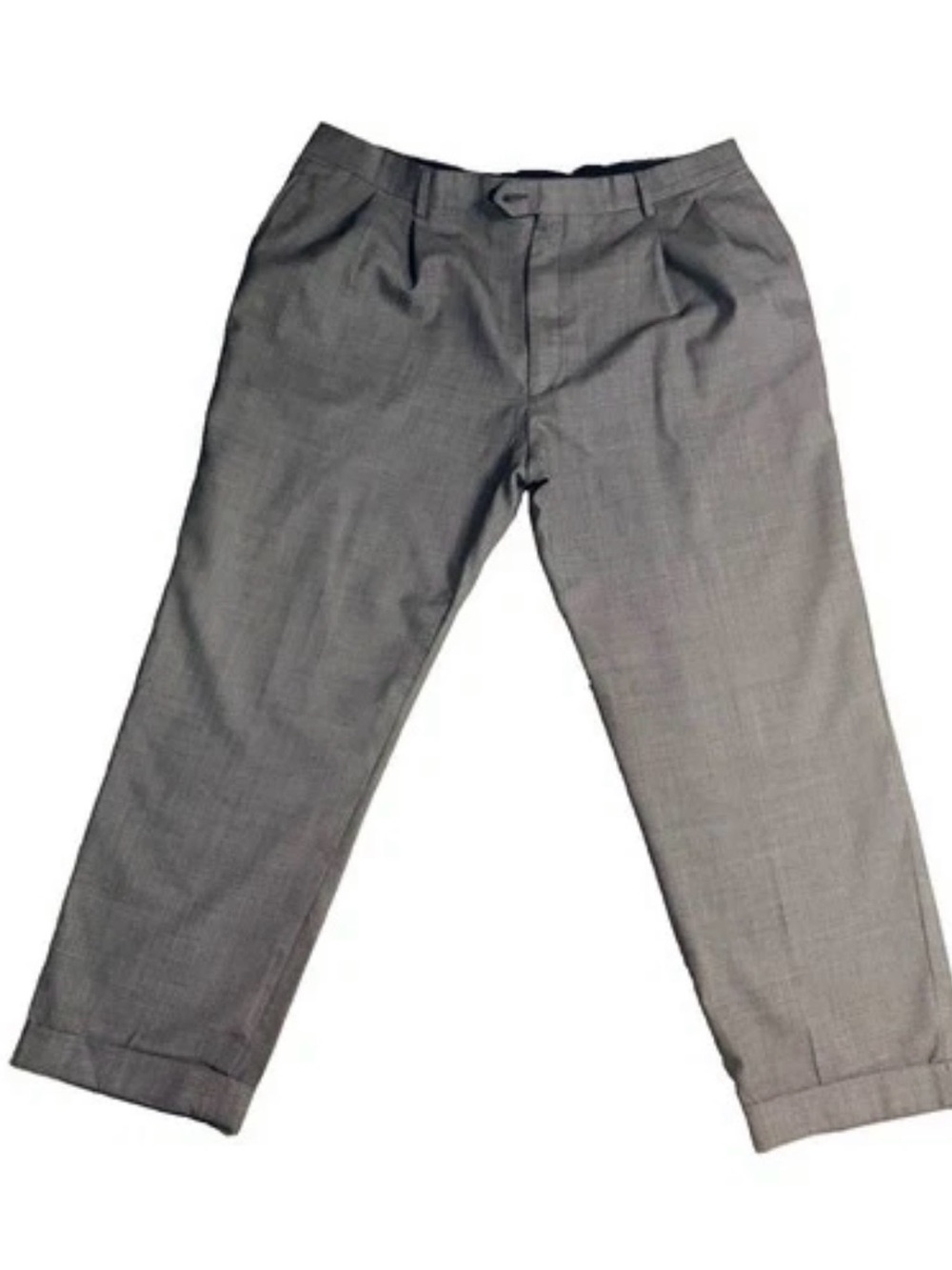 Jos. A. Bank Men's Light Gray Dress Pants - Cuffed Straight Leg